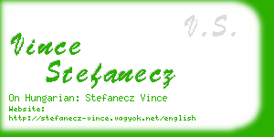 vince stefanecz business card